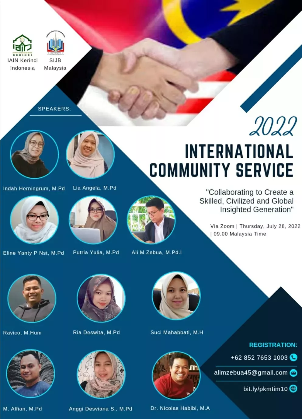 IAIN Kerinci dan Sekolah Indonesia Johor Bahru Gelar International Community Service 2022